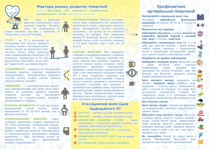 Буклет з інфосерії "Про здоров'я": "Гіпертонія та її профілактика" Б